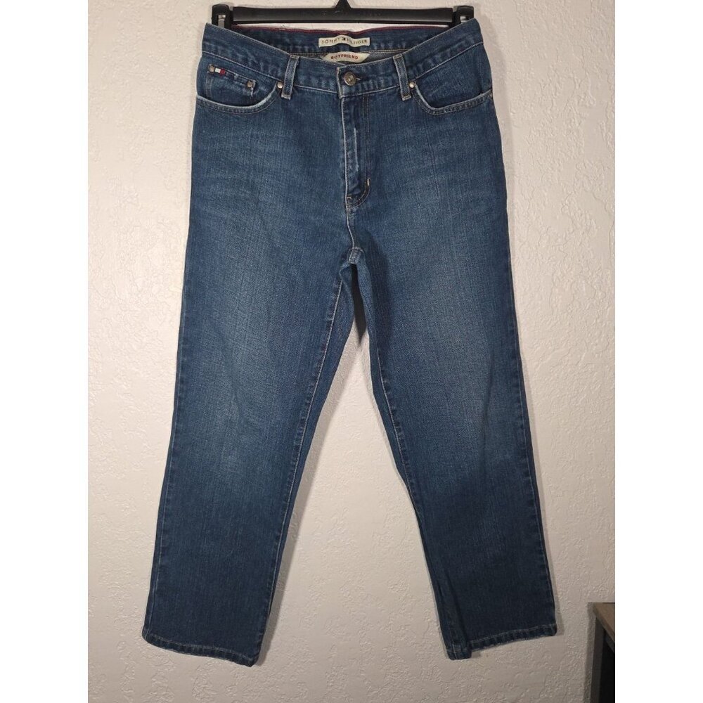 Tommy Hilfiger Jeans Womens 6 Cropped Boyfriend Wide Leg Vintage Logo Y2K